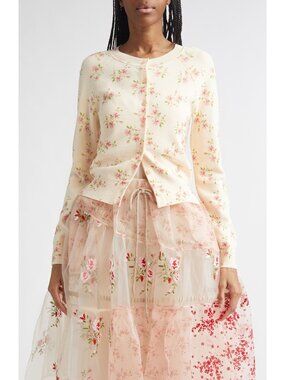 SIMONE ROCHA Shrunken Tiny Flower Cardigan SIZE S NWOT